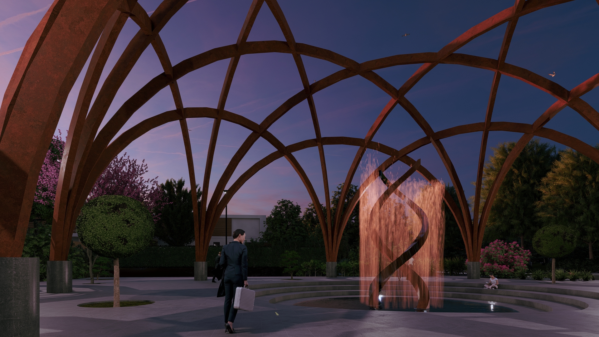 Metal Fountain Structure Concept
