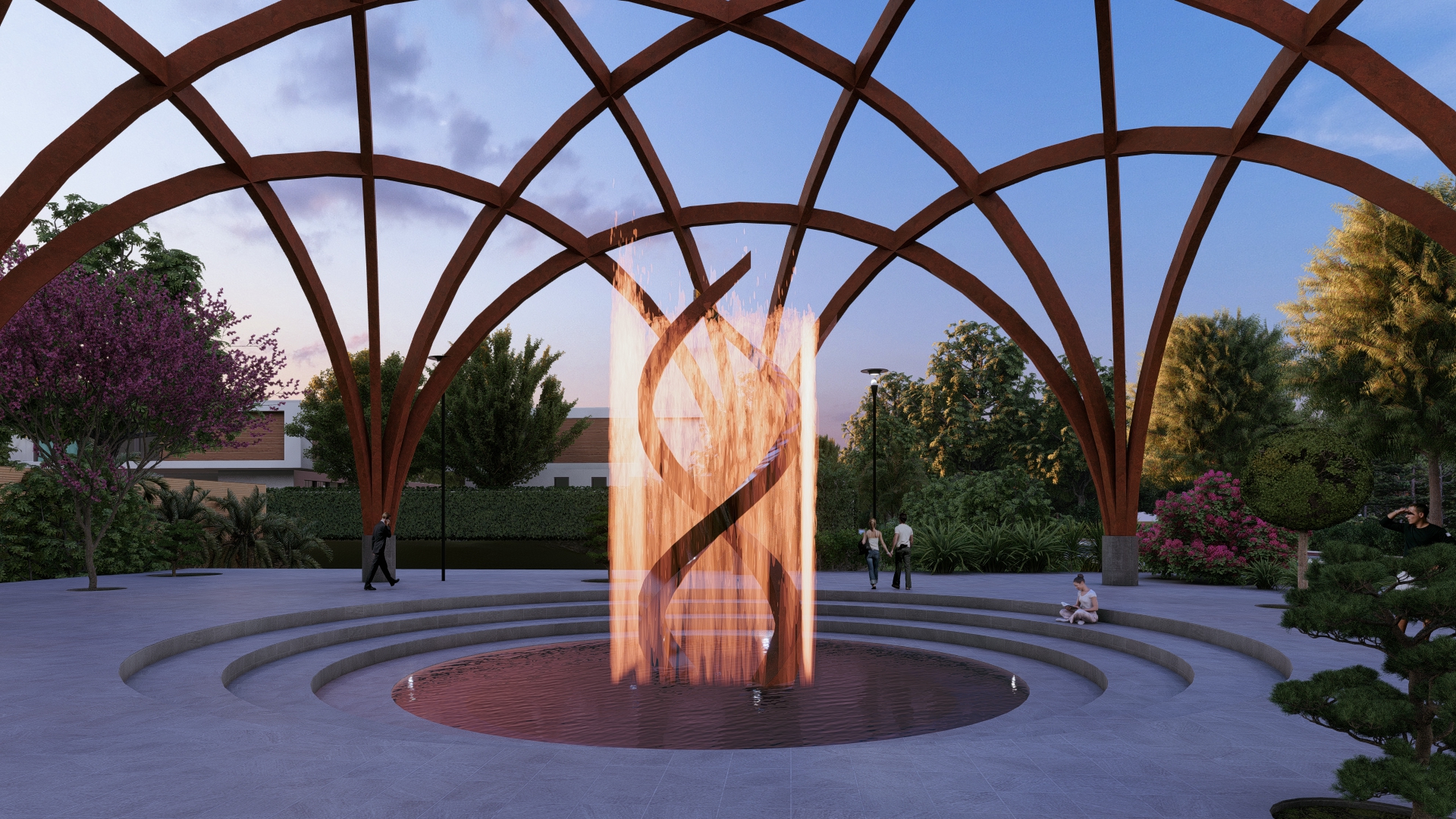 Metal Fountain Structure Concept