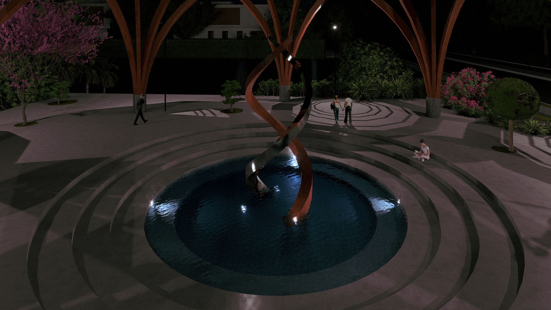 Metal Fountain Structure Concept