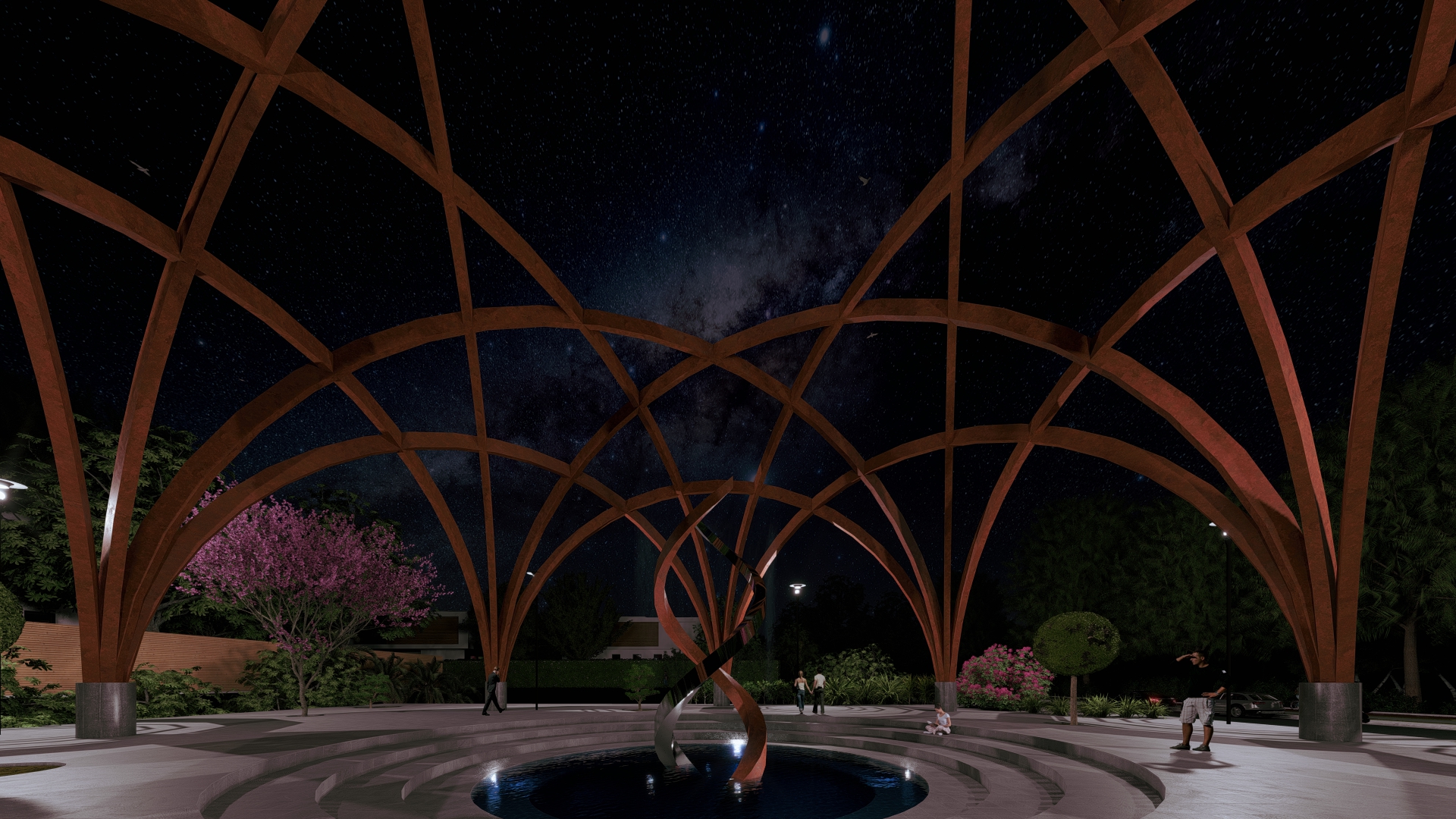 Metal Fountain Structure Concept