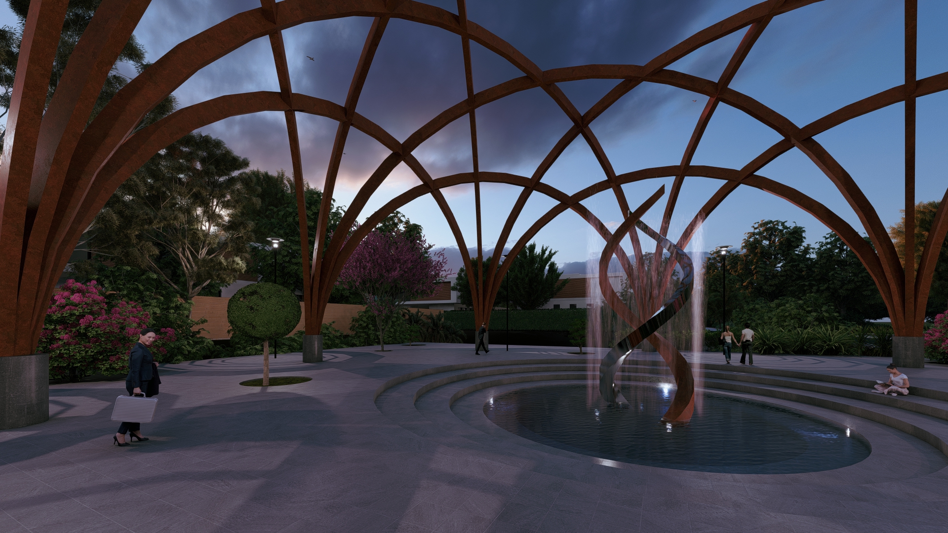 Metal Fountain Structure Concept