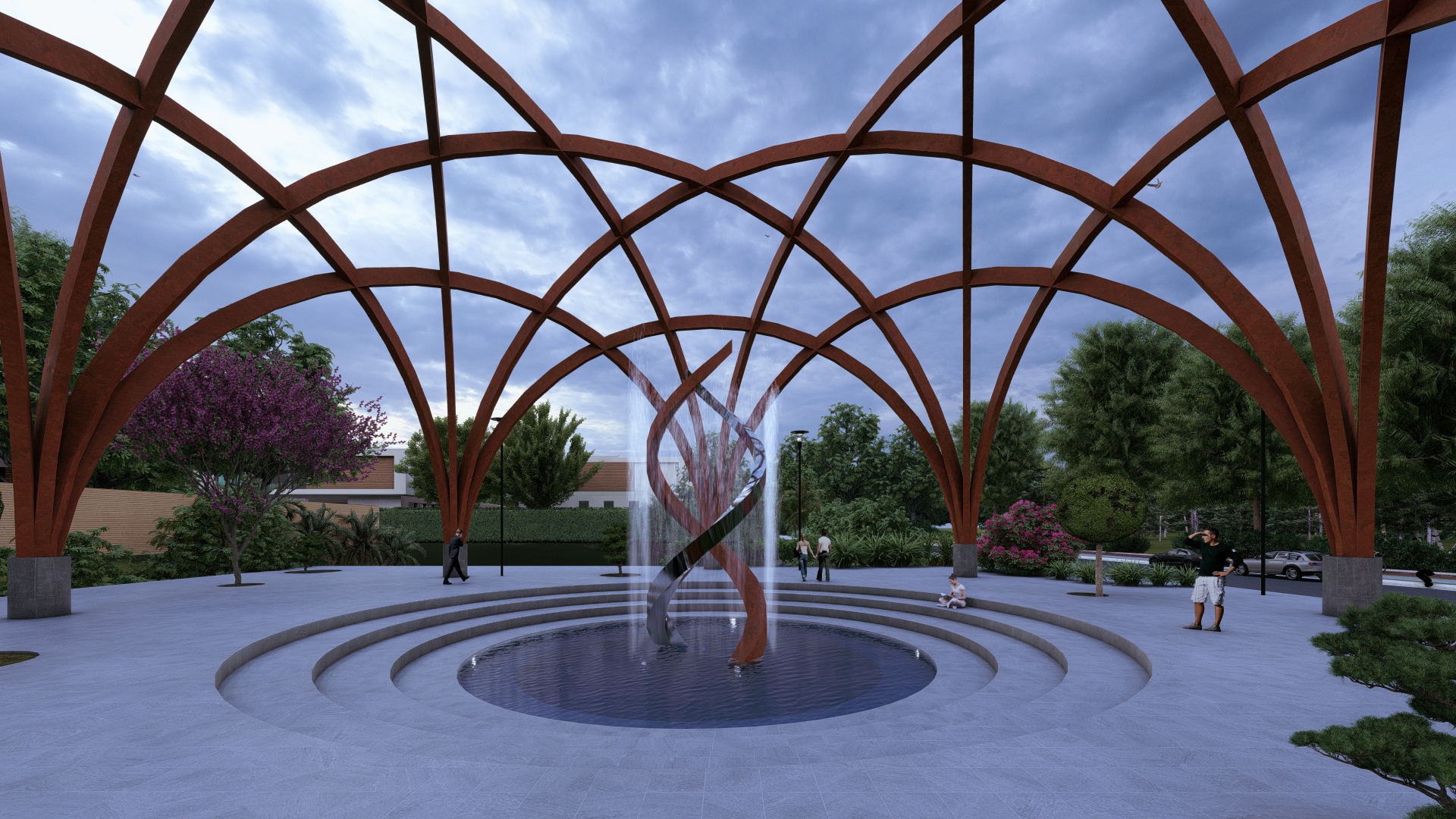 Metal Fountain Structure Concept