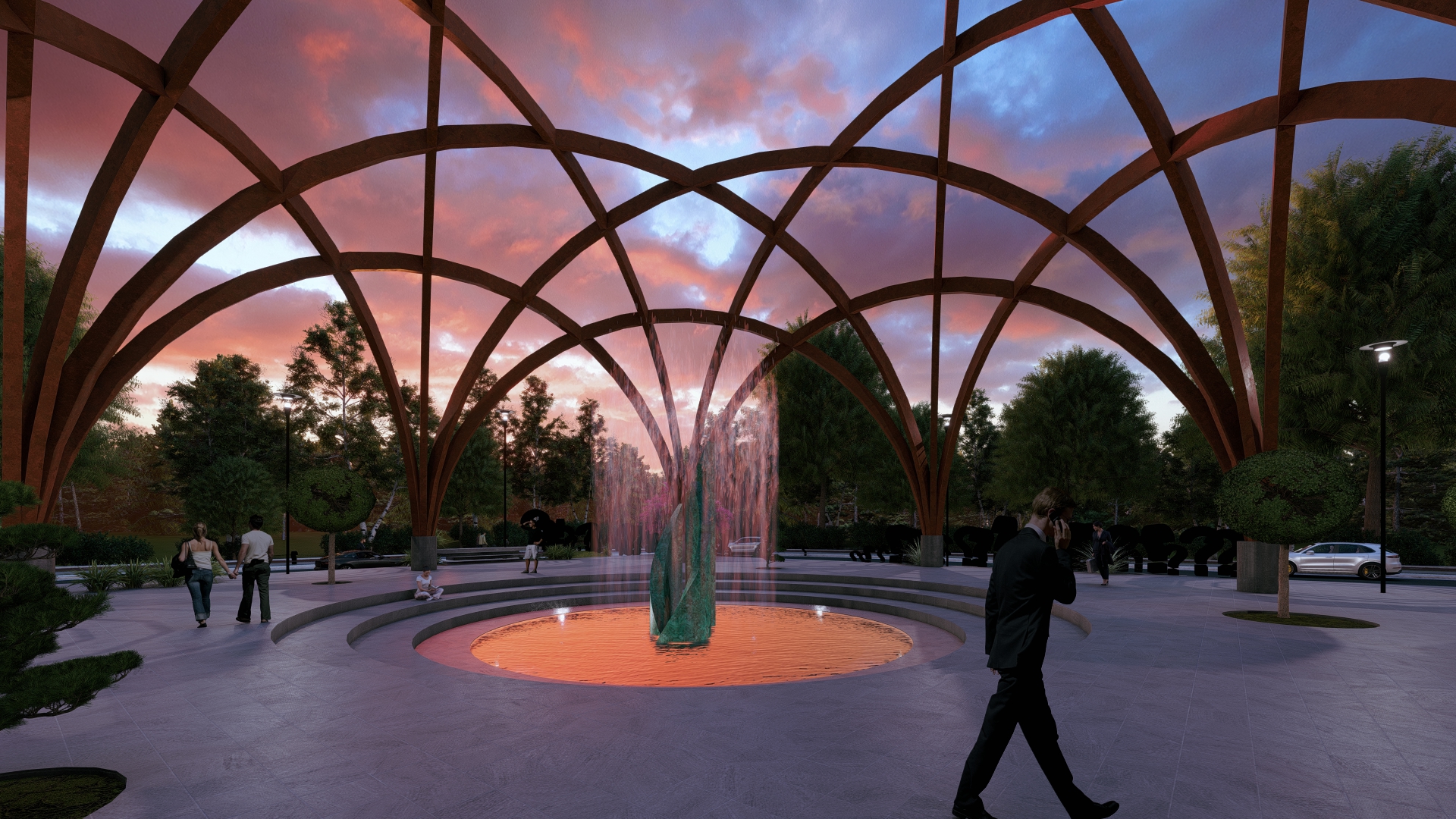 Metal Fountain Structure Concept