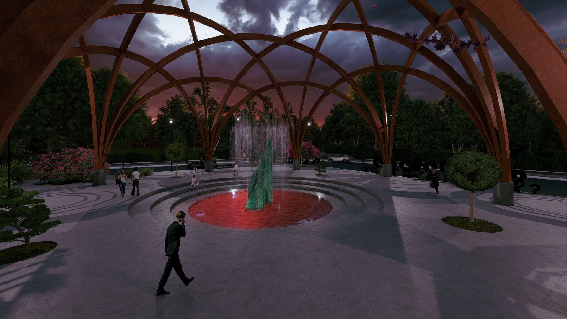 Metal Fountain Structure Concept