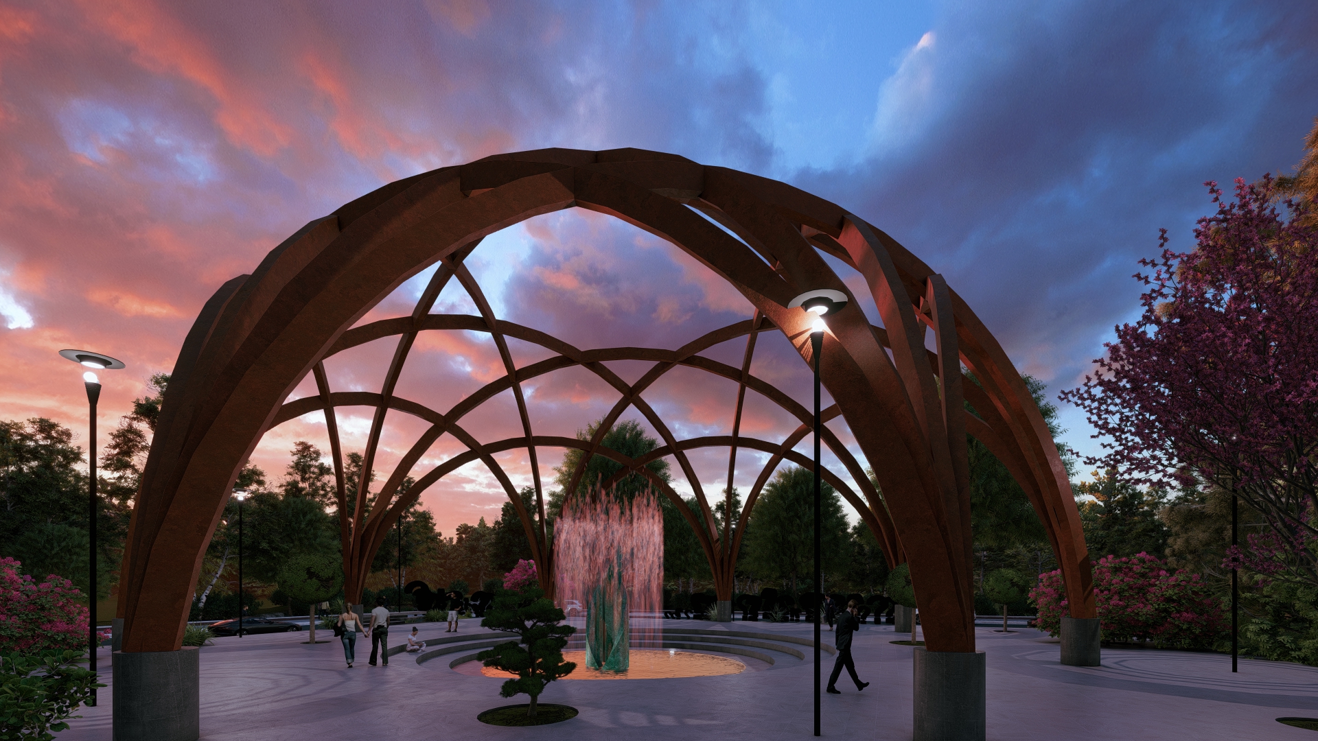 Metal Fountain Structure Concept