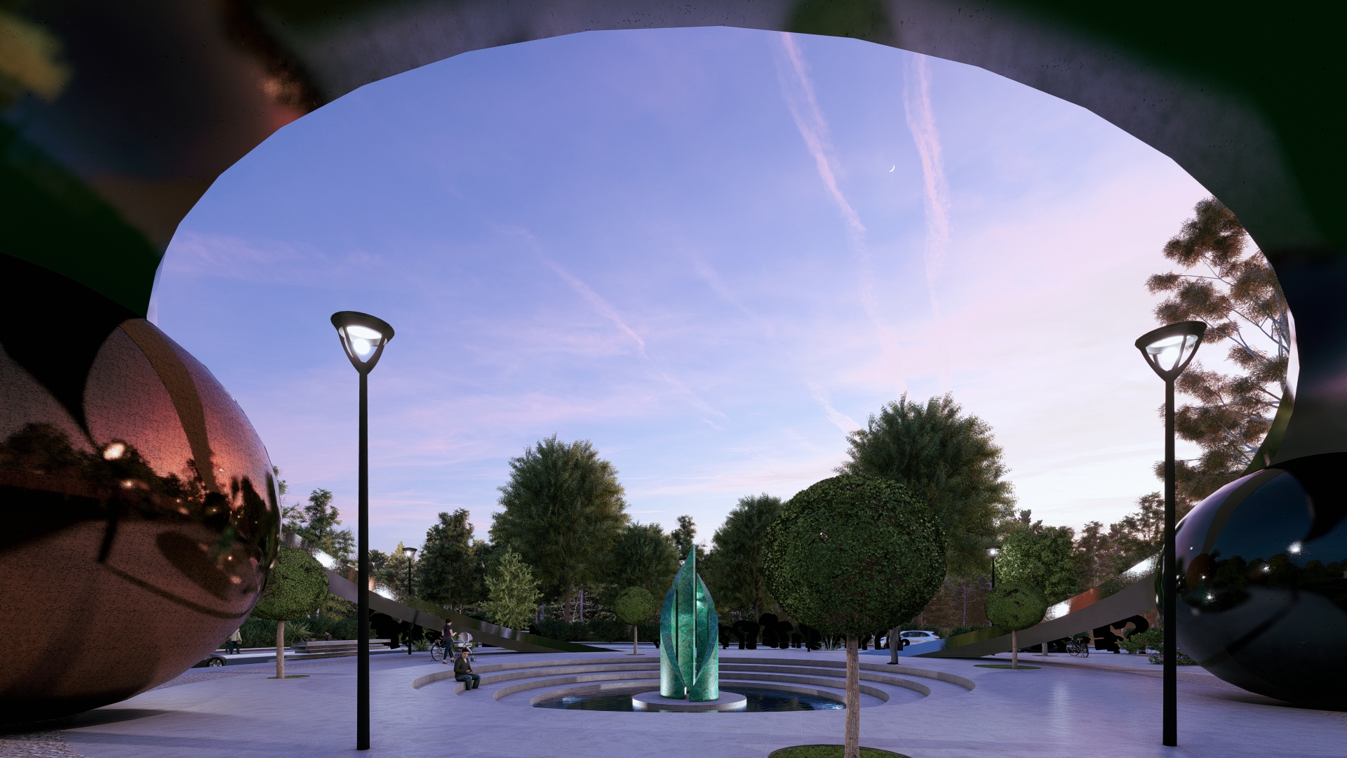 Piazza Statue Concept
