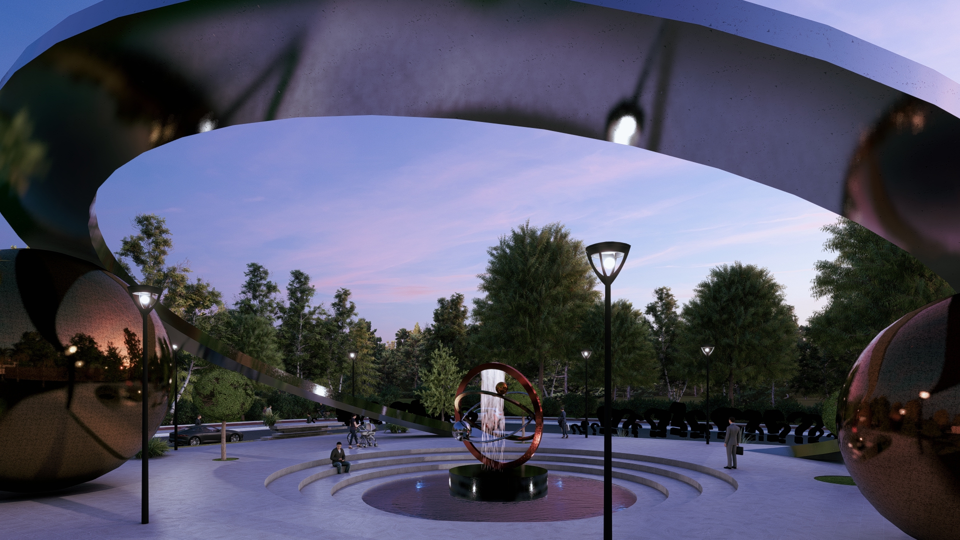 Piazza Statue Concept