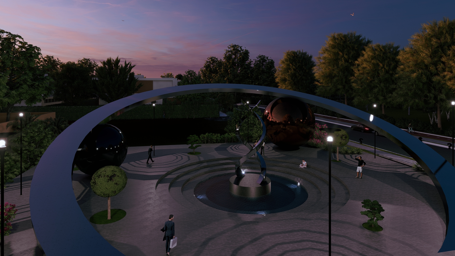 Piazza Statue Concept